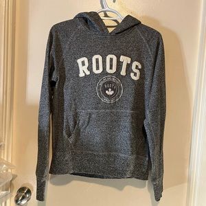 ROOTS SALT AND PEPPER PULLOVER HOODED SWEATER